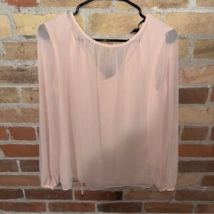 White House Black Market Light Pink Blouse